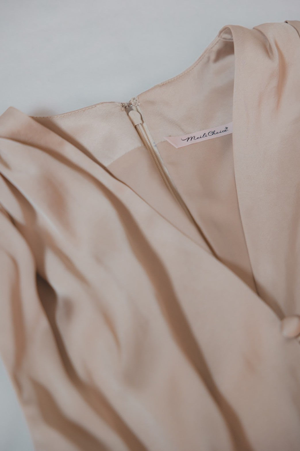Shearling satin flare dress【Sakura】