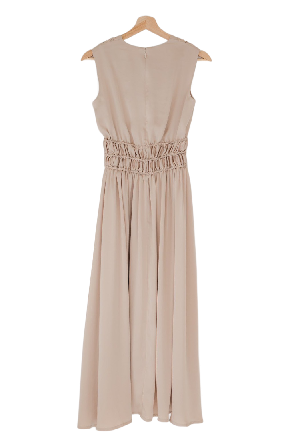 Shearling satin flare dress【Sakura】
